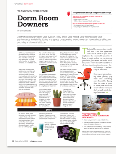 College News Dorms | THE CREATIVE BEAST