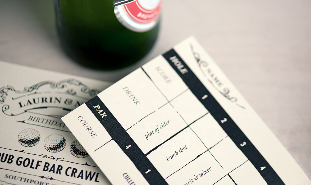 Pub Golf Scorecard | THE CREATIVE BEAST