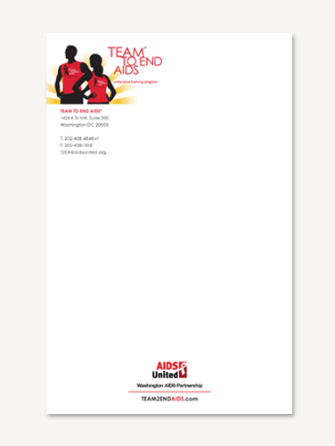 TEAM TO END AIDS Letterhead | THE CREATIVE BEAST