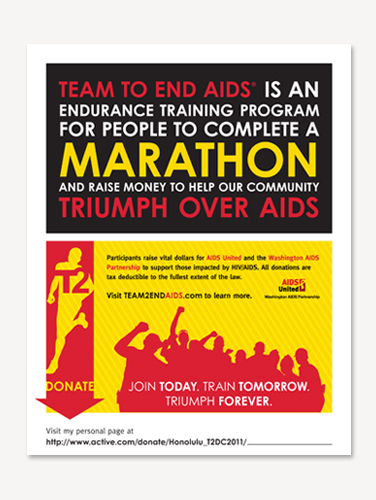 TEAM TO END AIDS Donation Poster | THE CREATIVE BEAST