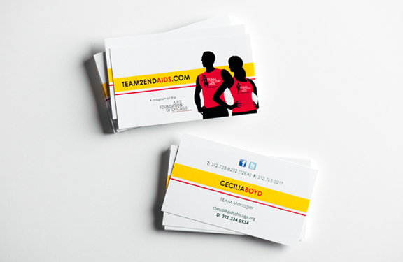 TEAM TO END AIDS Business Cards | THE CREATIVE BEAST